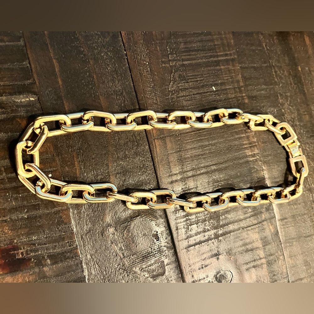 Elegant Chunky Gold Chain Necklace; 18in; New